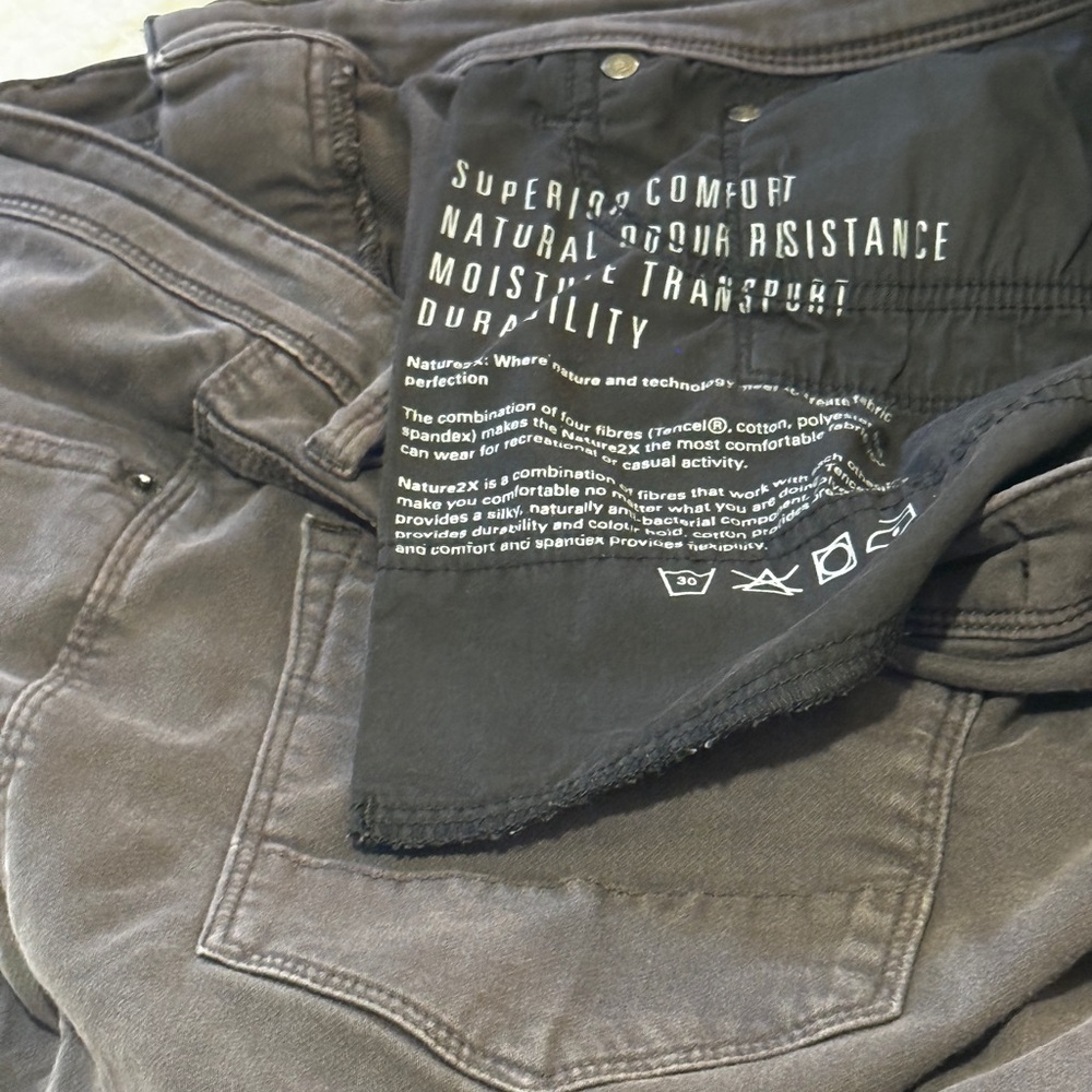 DU/ER Men’s Grey Steel Stretch 5-Pocket Pants Performance Slim Straight 36x30 - Picture 4 of 4